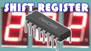 How to use 74HC595 Shift registers to control mulitple 7 segment displays