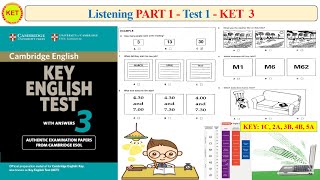 KET 3 Listening Part 1 Test 1 (Transcript + Key)