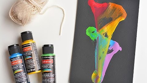 String Pull Painting: String Paint Art With Acrylic Paint