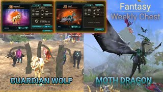 Wolf Tales New Fantasy Guardian Wolf And Moth Dragon Weekly Chest