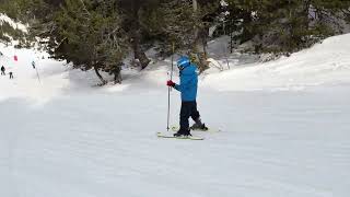 Great Grandpa 89 Yr And Great Grandson 8 Yr Are Skiing