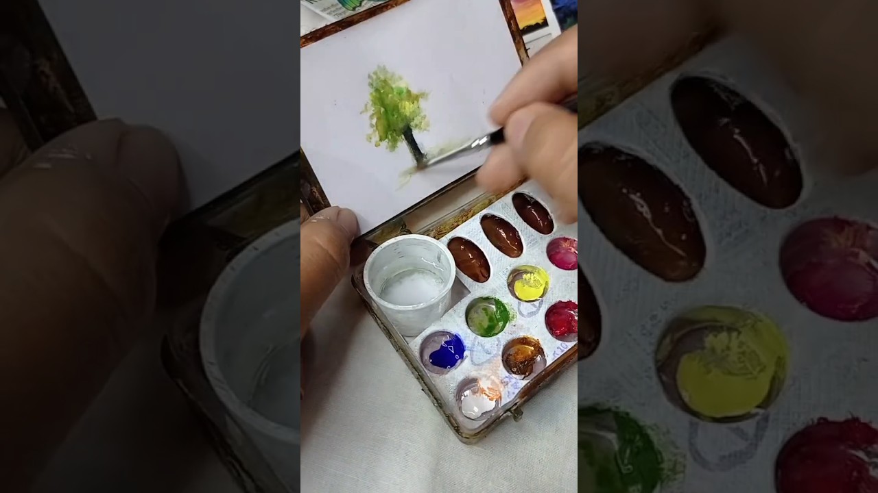 DIY Watercolor Travel Palette 🎨Subscribe if you like it❤️ 