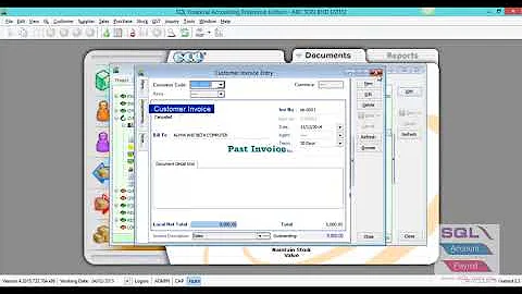 SQL Account  - Opening Balance
