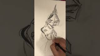 How to draw simple Abstract | pencil sketch #shorts #trending #viral #girl #abstract #DIRDADSART