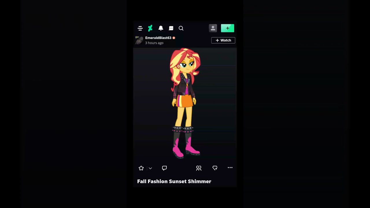 EmeraldBlast63 (DeviantArt) - Sunset Shimmer: Fall Fashion (Equestria Girls)