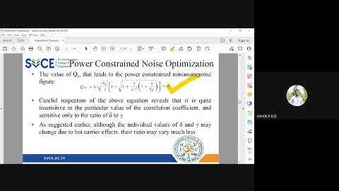 MIC&RFSD | Lecture-182 | Design of Low Noise Amplifiers Part-6