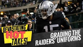 What grade will we give the oakland raiders' uniforms?