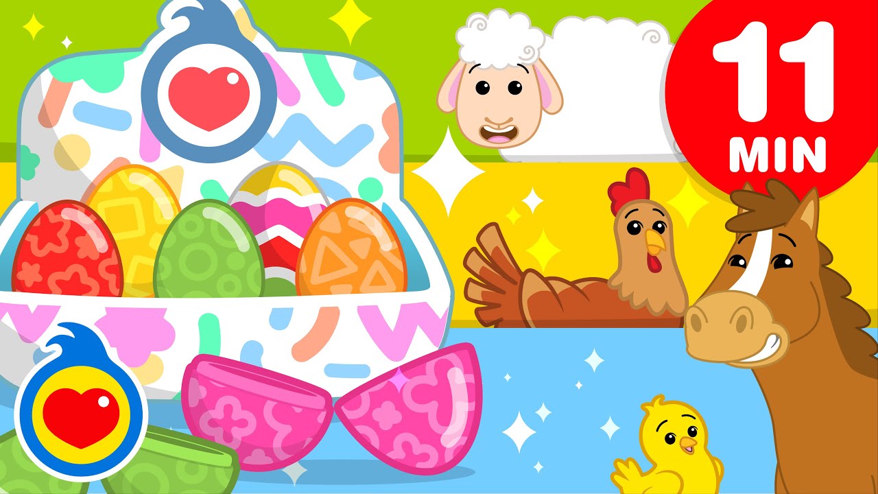 🥚Uova a Sorpresa 🐎🐑 Con Animali ♫ Imparare Giocando🤍 Plim Plim - Un Eroe del Cuore