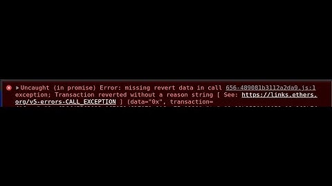 Error in DApp - uncaught (in promise) Error: missing revert data in call exception;
