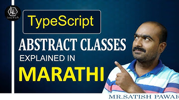 #ts  TypeScript | Abstract Class | Abstract methods | Concrete Methods | In Marathi #typescript