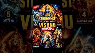Strongest Avatars of Vishnu Ranked 🔥⚡ #shorts #vishnu #viral