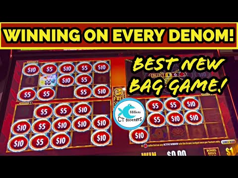 BEST NEW BAG GAME! IT KEPT BONUSING! BETS UP TO $10, WHICH DENOMINATION PAYS BEST?