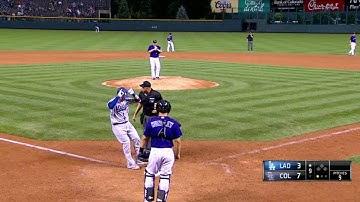 LAD@COL: Grandal slashes an opposite-field solo homer