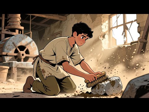 شاب فقير يعمل خادما في طاحونة قديمة يتحدث إليه قط غامض ويعرض عليه صفقة سبع سنوات من حياته