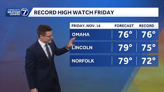 Making a run at a record high Friday in Omaha area