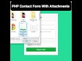 Contact Form with Attachments in PHP   #phpcode #PHPFileUpload  #phpmailer