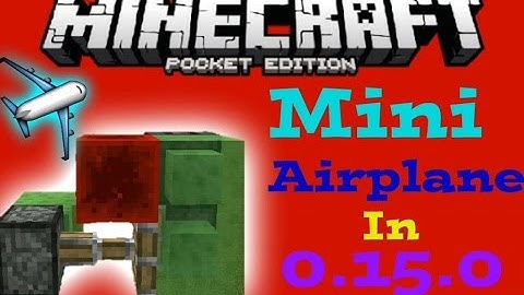Mini Airplane in 0.15.0!? || Minecraft Pocket Edition Redstone Creation