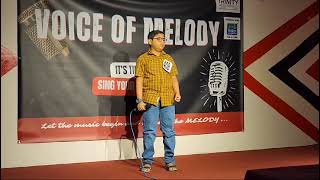 Abhiram singing Moh Moh ke Dhaage in a competition and got third place