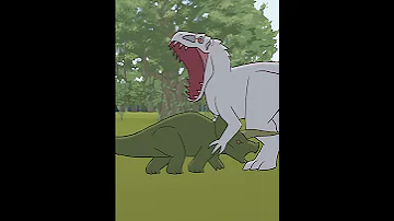 Indominus Rex vs T-Rex ... | Jurassic World Animation #shorts