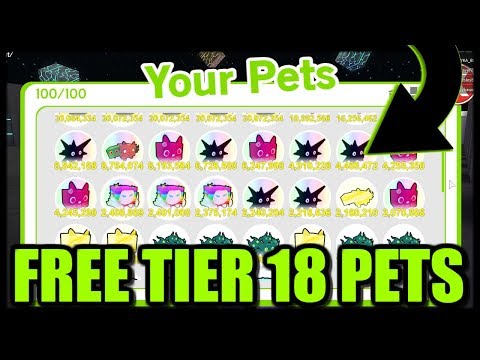 Giving Away Free Tier 18 Rainbow Pets Roblox Pet Simulator Youtube