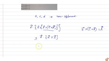 If  `vec a, vec c, vec d` are non-coplanar vectors, then `vec d.{vec a xx [vec b xx(vec c xx v