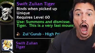 Swift Zulian Tiger Drops in Xaryu Raid ! WoW Classic Highlights