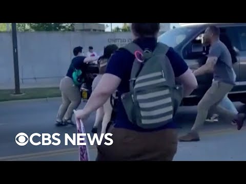 One hurt after pickup truck drives through abortion-rights protesters in Cedar Rapids.