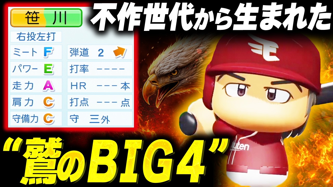 【パワプロ2025】「“鷲のビッグ4”の火付け役・笹川魁人」【架空選手 ほぼオーペナ】
