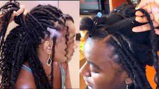 3hrs Fast Human hair GODDESS LOCS technique, Temporary locs that can also be permanent | Hotbraids