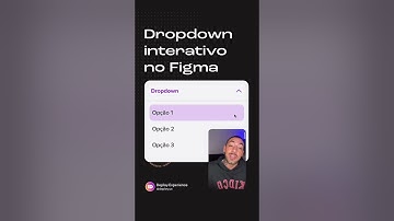 Como fazer um Menu Dropdown interativo no Figma de forma rápida e simples. #figma #uidesign #uxui