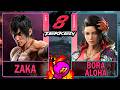 Tekken 8 Zaka (LAW) VS Bora Aloha (AZUCENA)🥊 鉄拳8🥊4K 60ᶠᵖˢ🥊T8 🥊TK8🥊#tekken