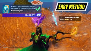 How to Collect Olympian Powers, Mythic weapons, or Aspects of the Gods in a single match Fortnite