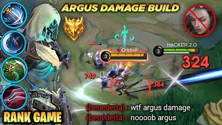 ARGUS SOLO PUSH RANK BUILD AND EMBLEM [ 2024 ] MOBILE LEGENDS