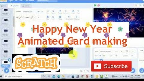 Happy new year Animation with Scratch ☺ New year animated card making easy and simple step by step