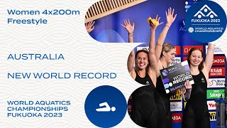 NEW WORLD RECORD | Australia | Women 4x200m Freestyle