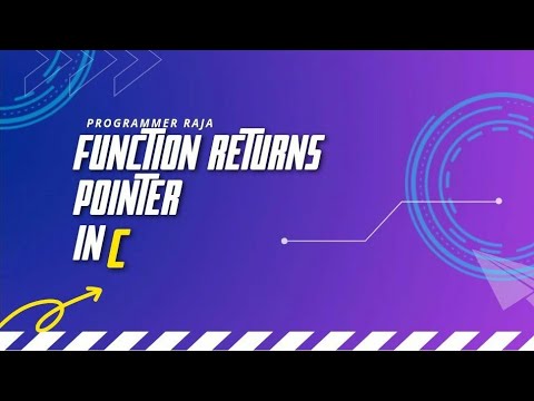 Functions returns pointer in C programming || Tutorial #34