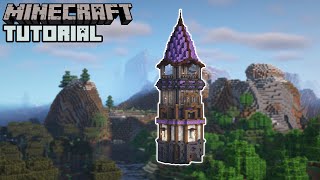 Minecraft  Amethyst Tower Tutorial (How to Build)