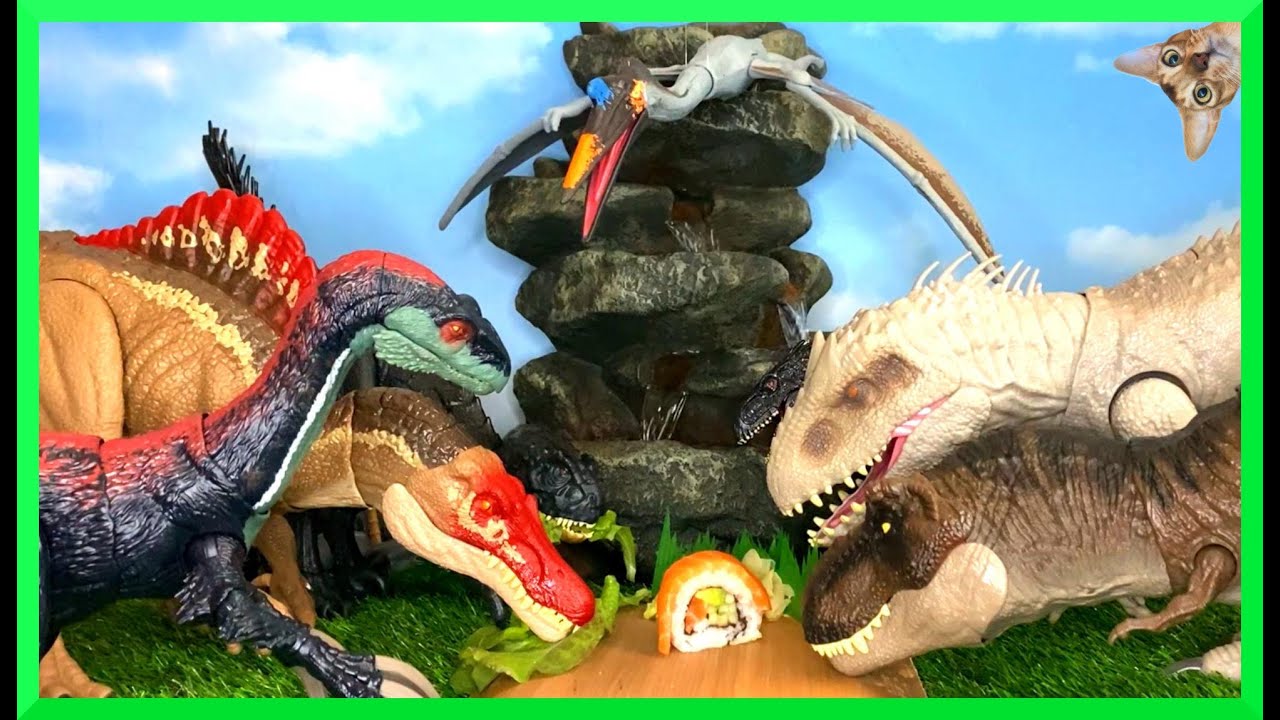 Who Will Eat The Sushi? Jurassic World Official Dinosaurs Look At