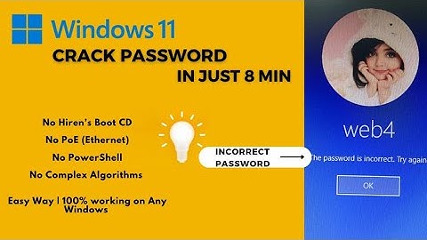 Break/Crack Windows 11/10/8.1/8/7/vista Login Password | Easy Way | 100% working