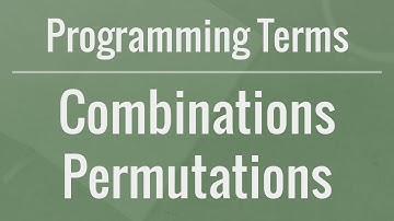 Termes de programmation : combinaisons et permutations