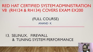 13. Red Hat Linux RHCSA V8  EX200 -  SELinux, Firewall & Tuning System Performance