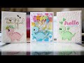 3 Adorable and Easy Birthday Cards/Spellbinders/Birthday dinosaur/Easy Tutorial/cute and fun cards