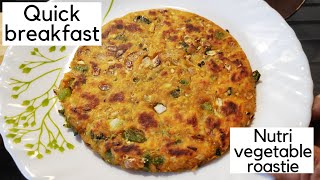 Easy Breakfast recipe | Nutri Vegetable Roastie | Less oil Breakfast |Quick Breakfast recipe|Healthy