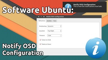 Software Ubuntu: Notify OSD Configuration