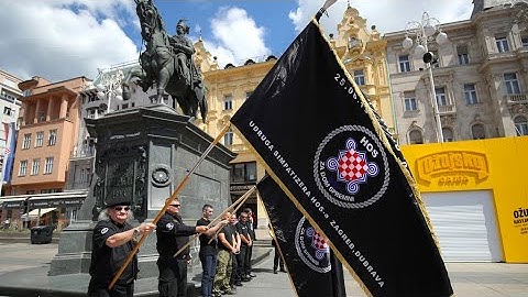 Pjesmom Za dom spremni, zastavama i minutom šutnje HOS obilježio 30. godišnjicu osnutka