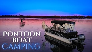 Pontoon Boat Camping Solo! (Winter Camping)