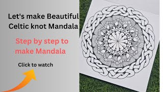 How to draw Celtic Knot Mandala for beginners step by step
