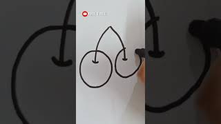 cherry drawing#shorts#arttree #viralshorts#ashortaday#happy #trending#youtuber#easy#art #funnyshorts