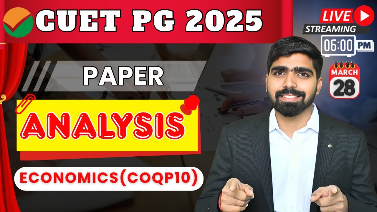 CUET PG Economics Paper Analysis 2025 #cuetpgeconomics #cuet2025 # ...