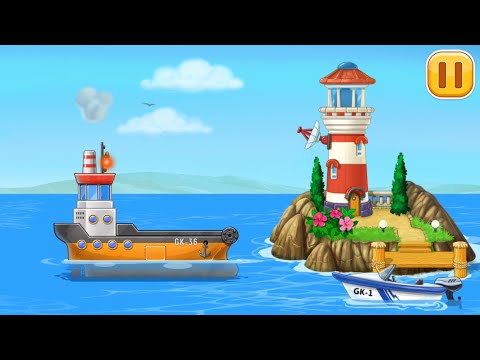 Make a towel on island - build ships wash and clean - best cartoon game for kids